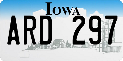 IA license plate ARD297