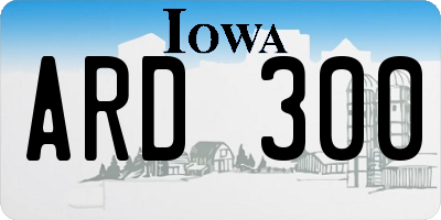 IA license plate ARD300
