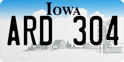 IA license plate ARD304