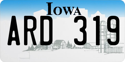 IA license plate ARD319