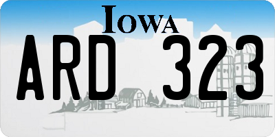 IA license plate ARD323