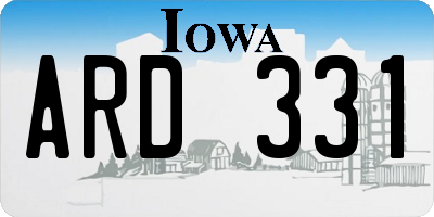 IA license plate ARD331