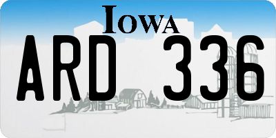 IA license plate ARD336