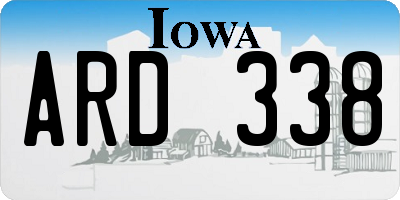 IA license plate ARD338