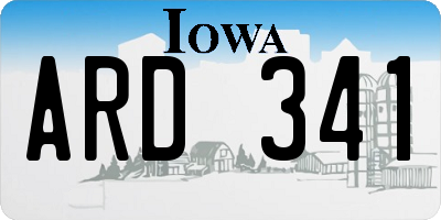 IA license plate ARD341