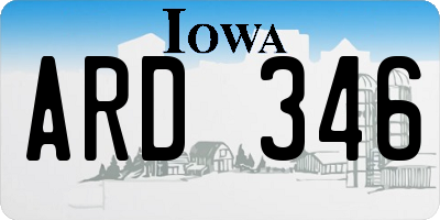 IA license plate ARD346
