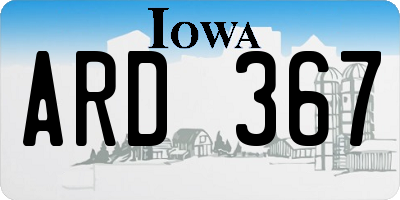 IA license plate ARD367