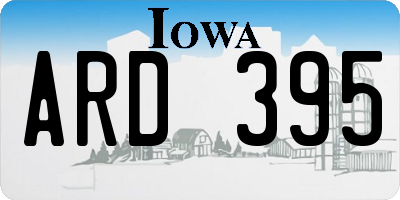 IA license plate ARD395