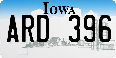 IA license plate ARD396
