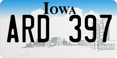 IA license plate ARD397