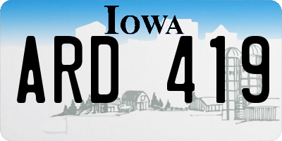 IA license plate ARD419