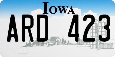 IA license plate ARD423
