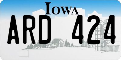 IA license plate ARD424