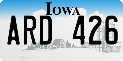 IA license plate ARD426
