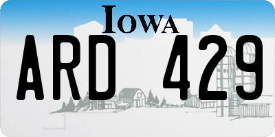IA license plate ARD429
