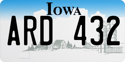 IA license plate ARD432