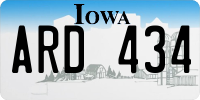 IA license plate ARD434