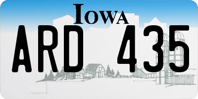 IA license plate ARD435