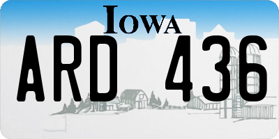 IA license plate ARD436