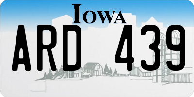 IA license plate ARD439