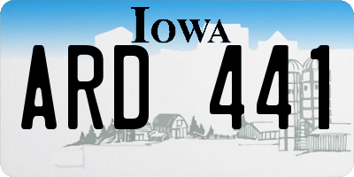 IA license plate ARD441