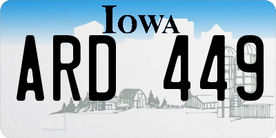 IA license plate ARD449