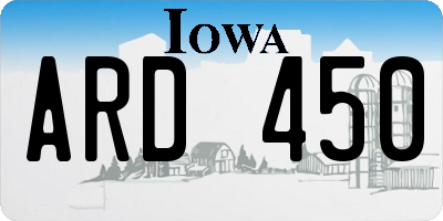 IA license plate ARD450