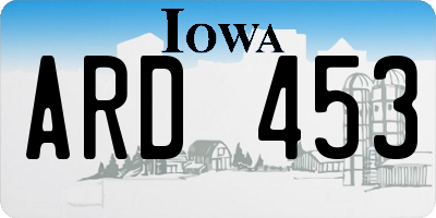 IA license plate ARD453