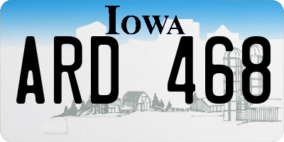 IA license plate ARD468