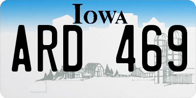 IA license plate ARD469