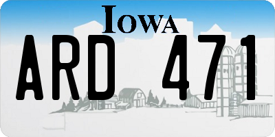 IA license plate ARD471