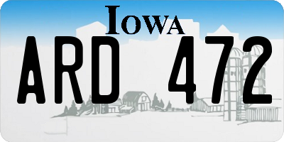 IA license plate ARD472