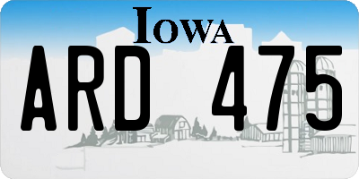 IA license plate ARD475