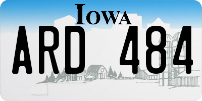 IA license plate ARD484