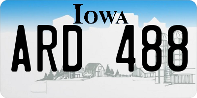 IA license plate ARD488
