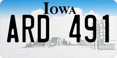 IA license plate ARD491