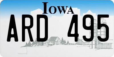IA license plate ARD495