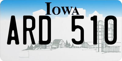 IA license plate ARD510