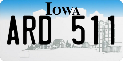 IA license plate ARD511