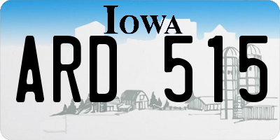 IA license plate ARD515
