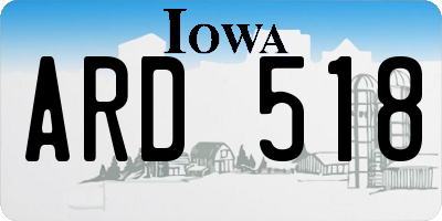 IA license plate ARD518