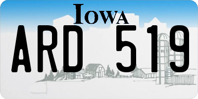 IA license plate ARD519