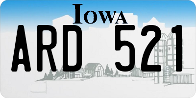 IA license plate ARD521