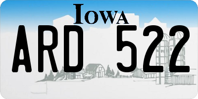 IA license plate ARD522