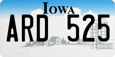 IA license plate ARD525