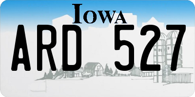 IA license plate ARD527