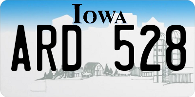 IA license plate ARD528