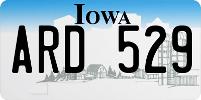 IA license plate ARD529
