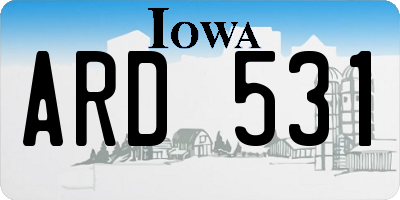 IA license plate ARD531