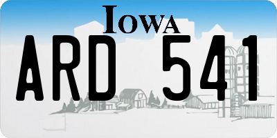 IA license plate ARD541